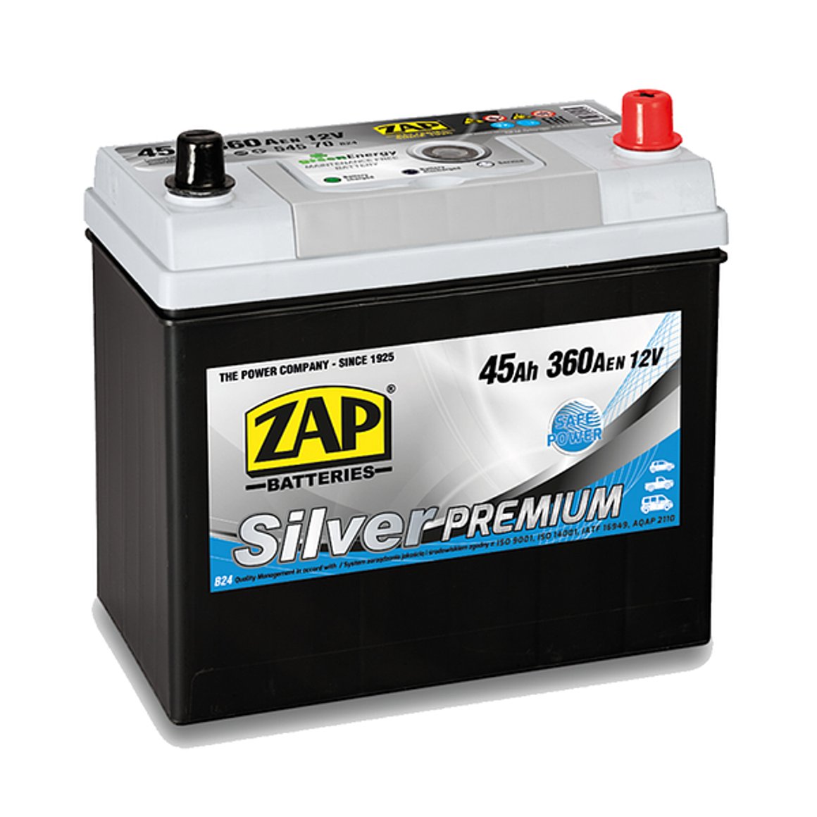 ZAP Silver Premium 545 70 Rafgeymir, 45Ah 545-70