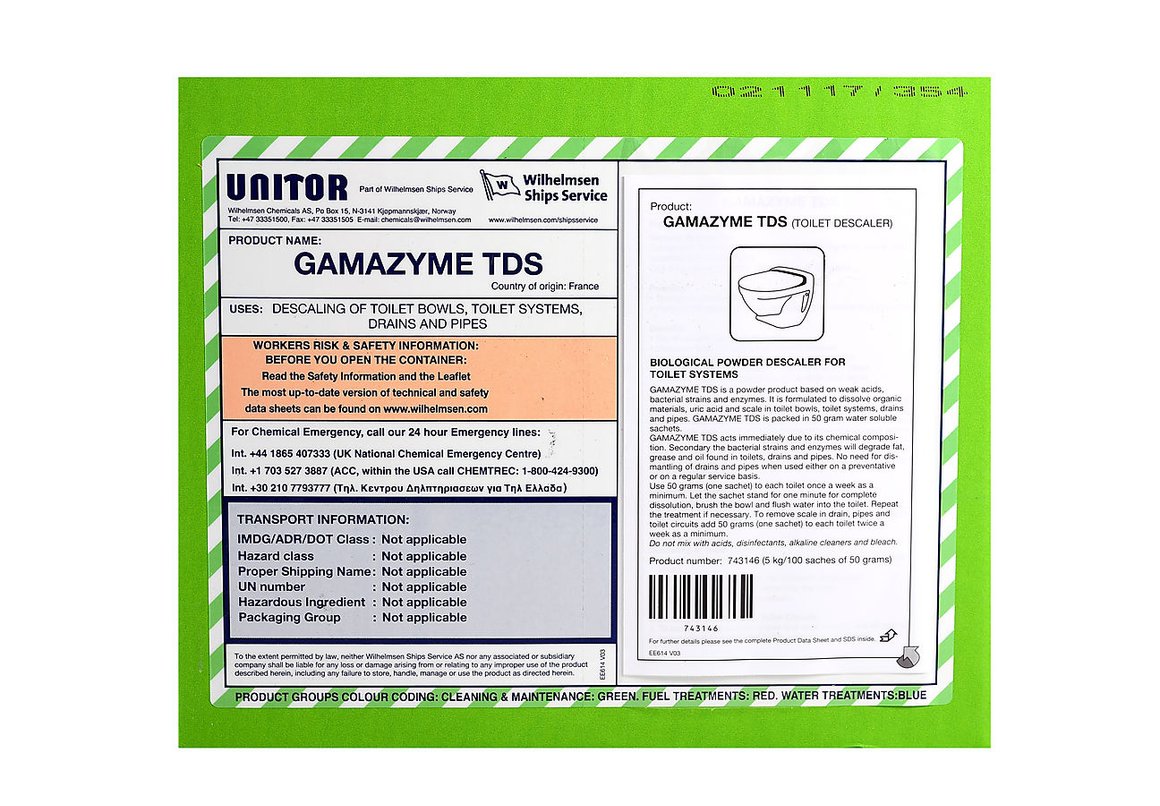 Unitor Gamazyme TDS 5 KG BlueW/Mint