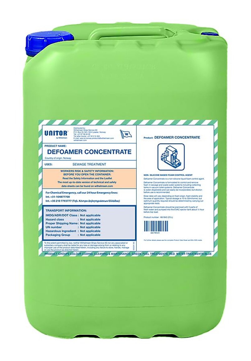 Unitor Defoamer Concentr. 25 Ltr